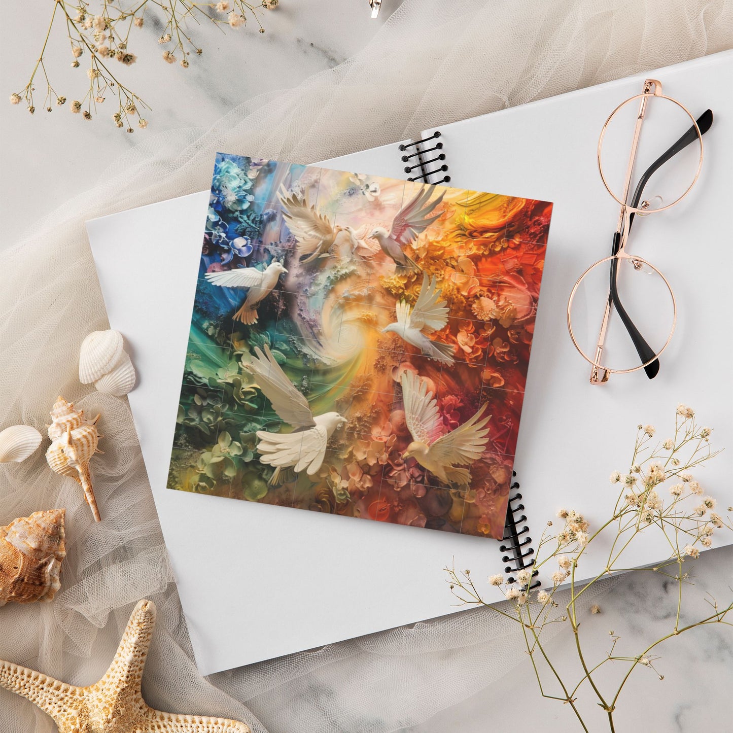 63-Piece Rainbow Birds Puzzle - High-Quality Plastic Puzzle, Portable Design, 0.7cm Thickness, 99g