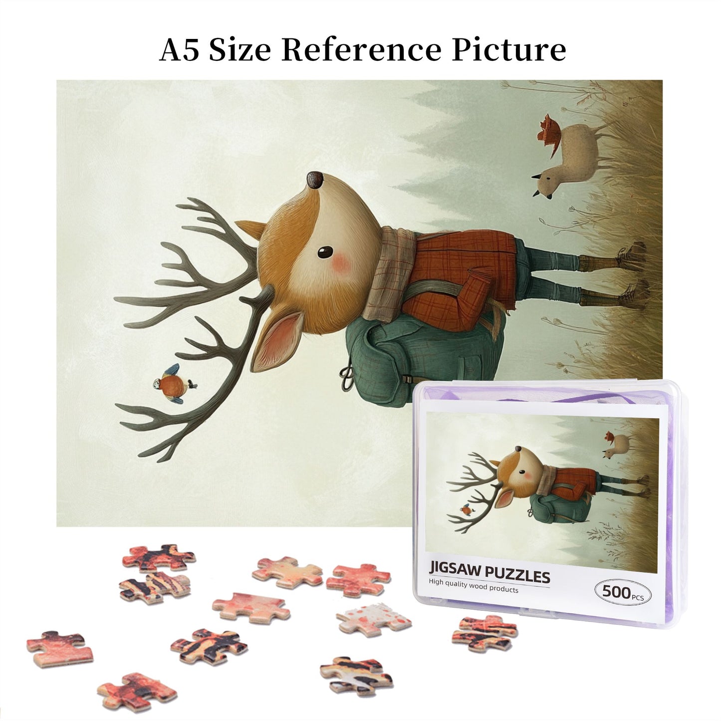 Exquisite 500-Piece Puzzle - Classic Landscape Series, Finished Size 38 x 53 cm