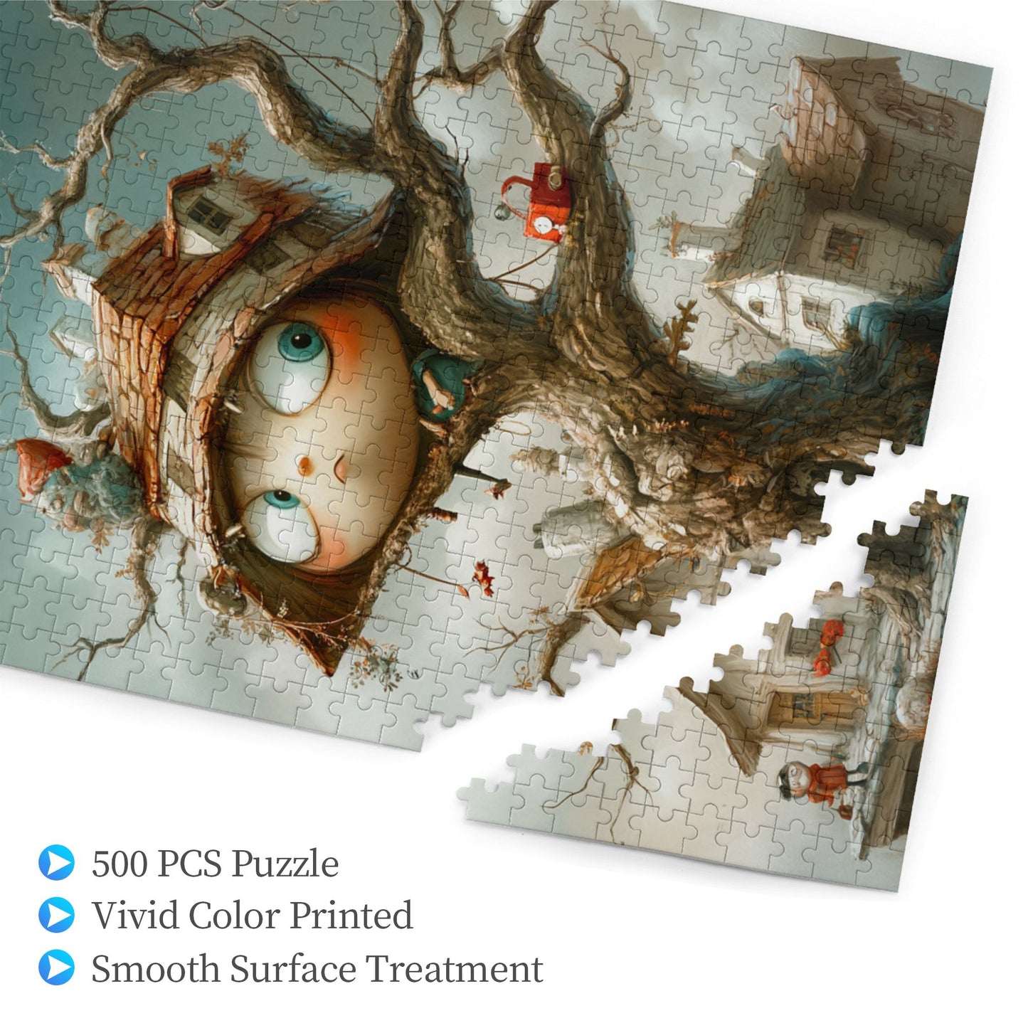 Fairytale Treehouse Jigsaw Puzzle - 500-Piece Creative Artistic Puzzle